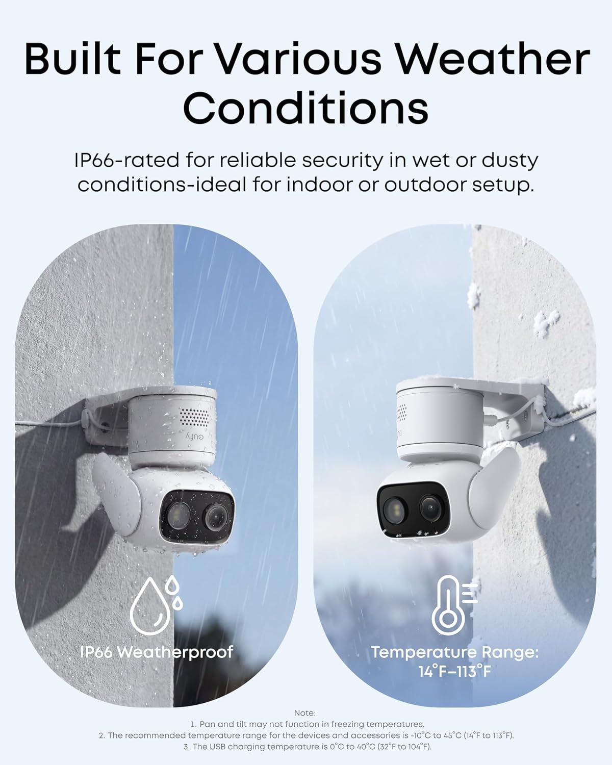 image:imageeufy Security IndoorOutdoor Camera C31 IP66 SpotlightFree Color Night Vision360 Pan ampTilt AutoTrackingAI HumanVehiclePetCry Detection 247 RecordingDual External AntennasNo Subscriptionwhite