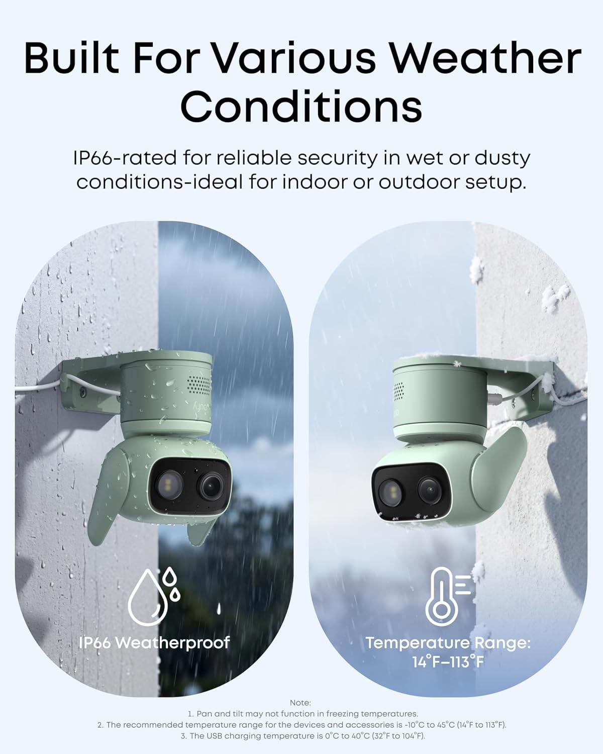 image:imageeufy Security IndoorOutdoor Camera C31 IP66 SpotlightFree Color Night Vision360 Pan ampTilt AutoTrackingAI HumanVehiclePetCry Detection 247 RecordingDual External AntennasNo SubscriptionGreen