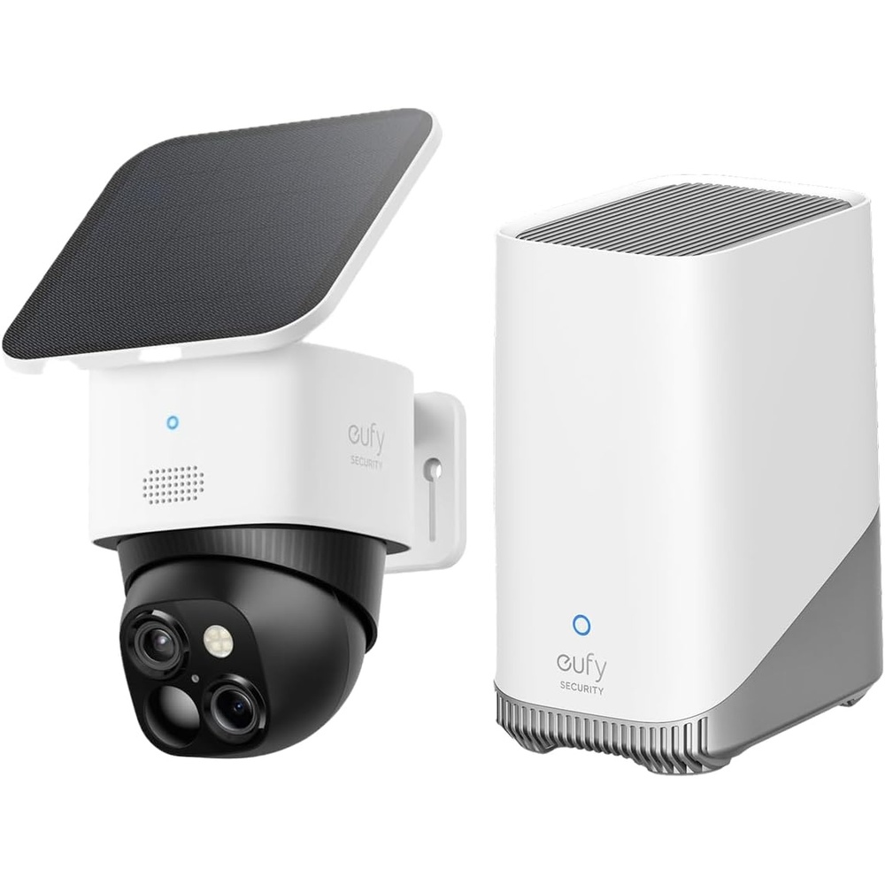 image:imageeufy Security 3K Dual Camera SoloCam S340 with HomeBase S380 Solar Security Cameras Wireless Outdoor Cameras for Home Security 360Coverage Pan amp Tilt No Blind Spots No Monthly Fee