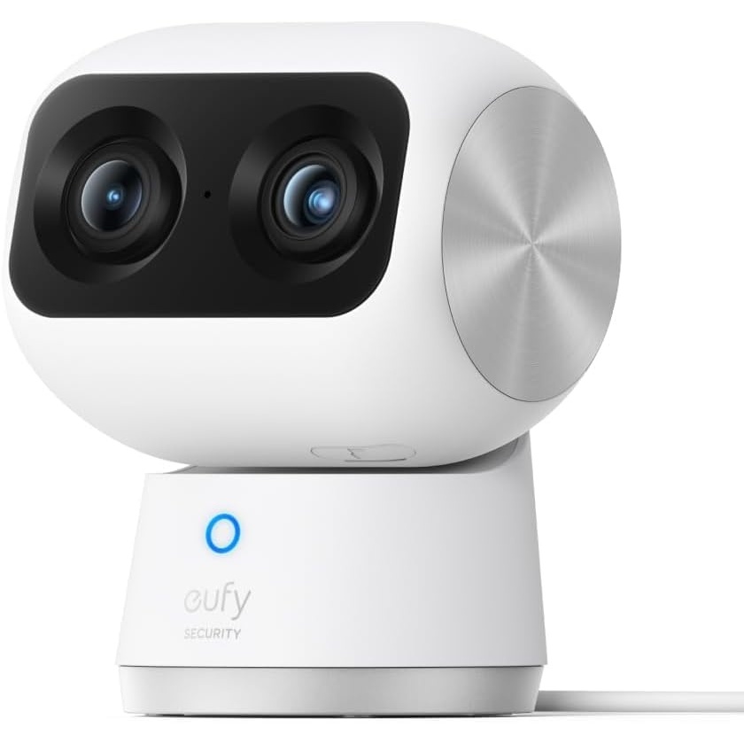 image:imageeufy Security 4K Indoor Cam S350 No Subscription Dual Cameras 8 Zoom 360 Coverage Works as a Pet Camera NannySeniorBaby Monitor AI AutoTracking HumanPetCry Detection 245 GHz WiFi1Pack