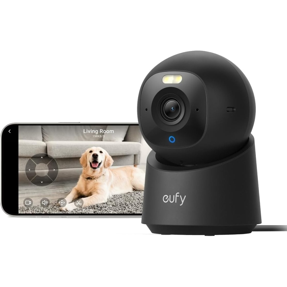 image:imageeufy Security 4K Indoor Camera E30No SubscriptionWork as Pet CameraNannyBaby MonitorPanampTiltAI Auto TrackingAI Detection247 RecordingColor Night VisionTwoWay AudioWorks with HomeKit1Pack Black