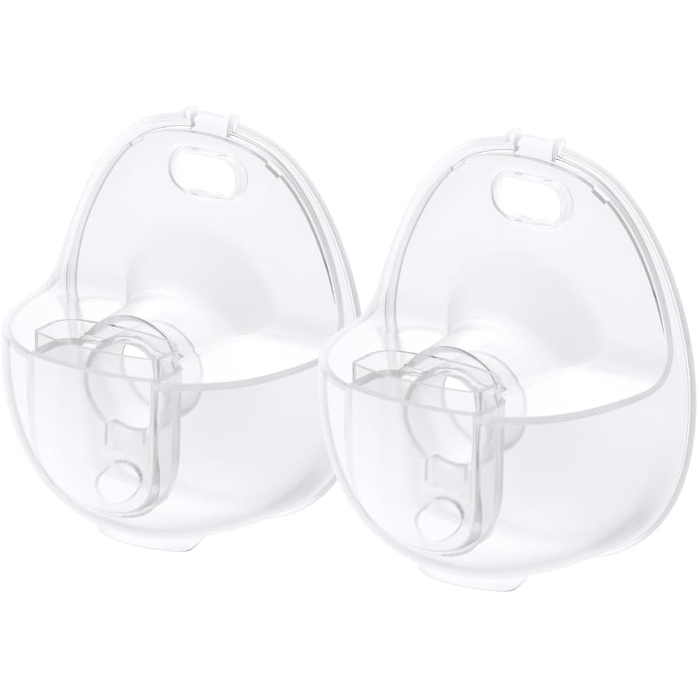 image:imageeufy Security Heated Wearable Breast Pump S1 HandsFree Breast Pump with IndustryLeading HeatFlow Tech AppControlled OptiRhythm 300 mmHg Strong Suction Leakproof Slim and 46 dB QuietMilk ContainerS1 ProS1E20