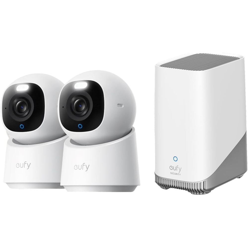 image:imageeufy Security Indoor Cam E30 2Cam Kit Latest Generation 4K UHD Security Camera PetDogBaby Camera with Phone appHomeBase 3 Local Expandable Storage Up to 16TBNo Monthly Fee Bundle