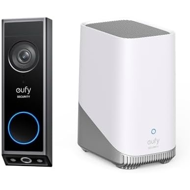 image:imageeufy Security Video Doorbell E340 with HomeBase 3 2K Full HD Dual CamerasampHeadtoToe ViewWiredBattery PowerDelivery GuardColor Night VisionTwoWay Talk Local Expandable Storage up to 16TB