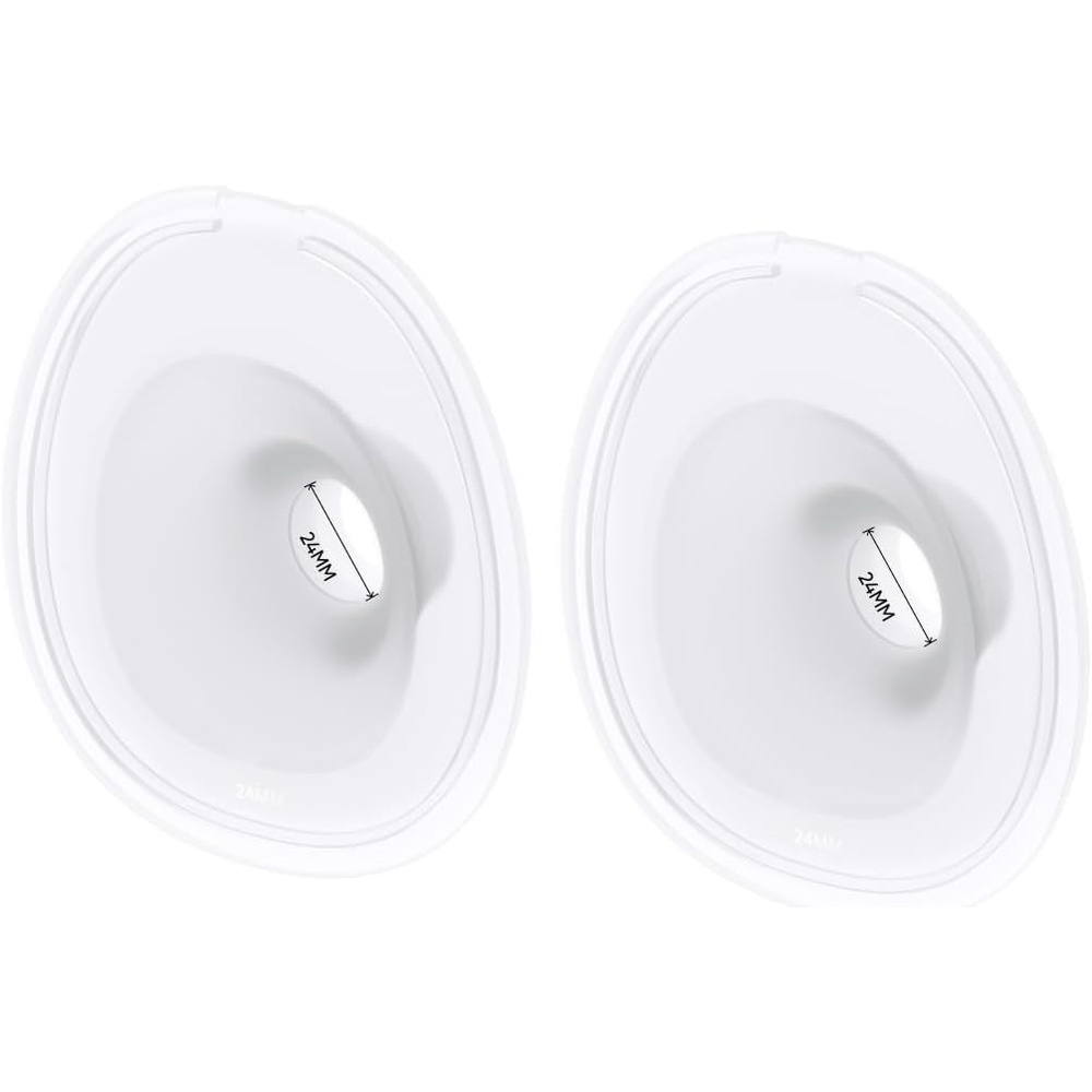 image:imageeufy Security Wearable Breast Pump E10 24mm Flange 2Pack  Pump Replacement Parts FoodGrade Soft Silicone Durable Comfortable Ergonomic Fit