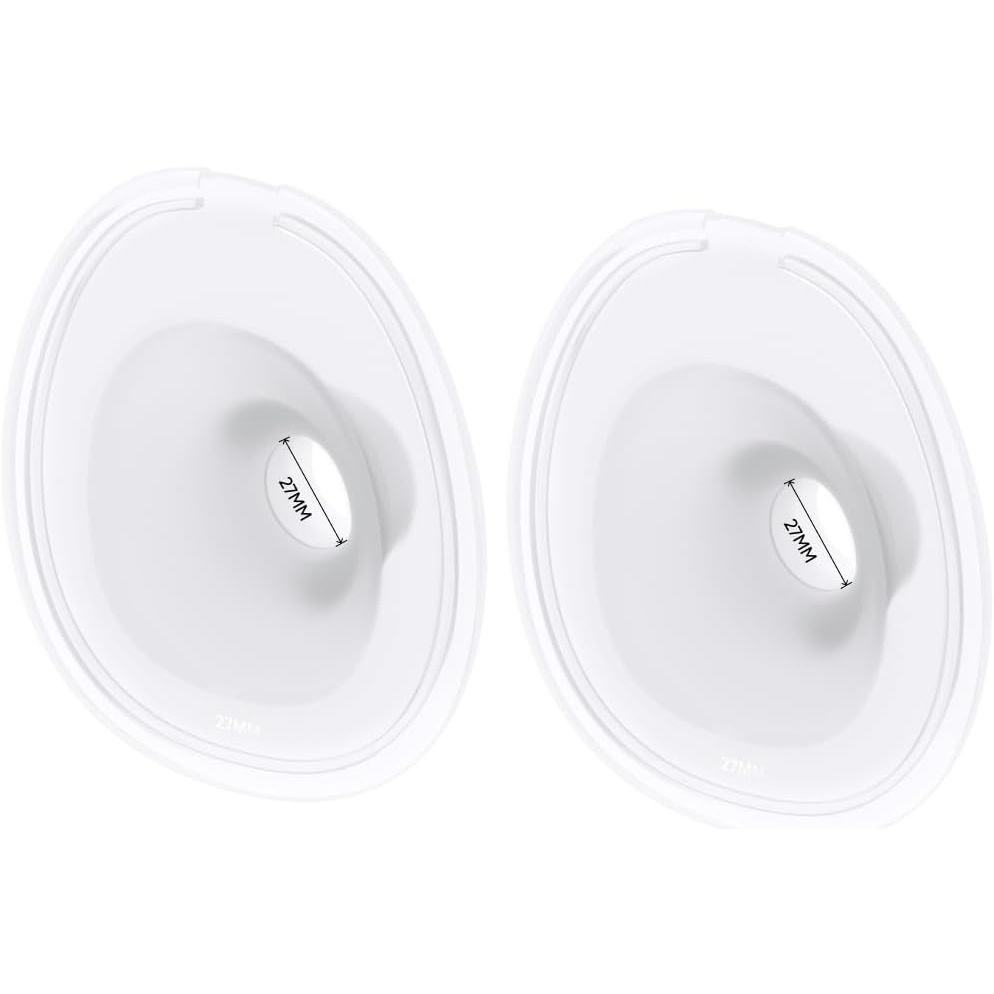 image:imageeufy Security Wearable Breast Pump E10 27mm Flange 2Pack  Pump Replacement Parts FoodGrade Soft Silicone Durable Comfortable Ergonomic Fit