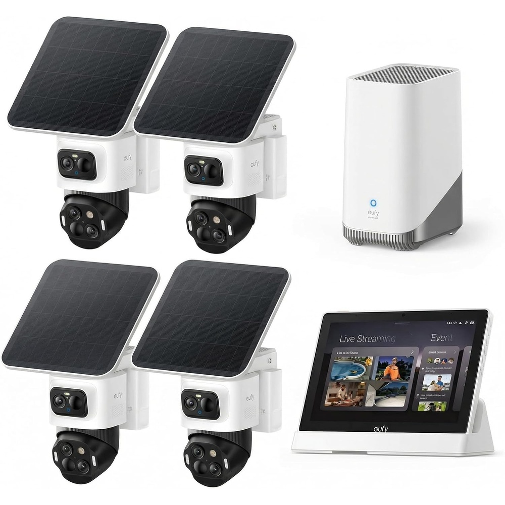 image:imageeufy Security eufyCam S4 4Cam Kit amp eufy Smart Display E10 Bundle