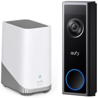 image:imageeufy Video Doorbell C31 with HomeBase S380 2K FHD Dual Power Options Live Video Call Easy Installation QuickRelease Battery 247 Recording Human and Motion Detection No Monthly Fee