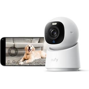 eufy Security 4K Indoor Camera E30-No Subscription,Work as Pet Camera,Nanny/Baby Monitor,Pan&Tilt,AI Auto Tracking,AI Detection,24/7 Recording,Color Night Vision,Two-Way Audio,Works with HomeKit(1-Pack White)