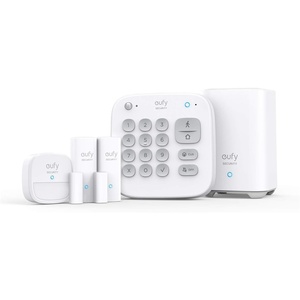 eufy Security 5-Piece Home Alarm Kit, Home Security System, Keypad, Motion Sensor, 2 Entry Sensors, Home Alarm System, Control from the App, Links with eufyCam, Optional 24/7 Protection