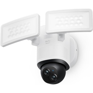 eufy Security Dual-Lens 360°Coverage Floodlight Camera E340,Security Camera Outdoor, Pan &Tilt,AI Detection&Tracking,8× Hybrid Zoom,No Monthly Fee, 24/7 Recording, Dual-Band Wi-Fi 6, 2000 LM,Wired(floodlightcam only)