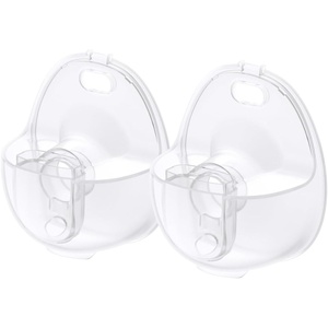 eufy Security Heated Wearable Breast Pump S1, Hands-Free Breast Pump with Industry-Leading HeatFlow Tech, App-Controlled OptiRhythm, 300 mmHg Strong Suction, Leakproof, Slim and 46 dB Quiet(Milk Container-S1 Pro/S1/E20)