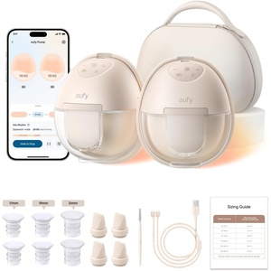 eufy Security Heated Wearable Breast Pump S1, Hands-Free Breast Pump with Industry-Leading HeatFlow Tech, App-Controlled OptiRhythm, 300 mmHg Strong Suction, Leakproof, Slim and 46 dB Quiet(Heated S1 Pro)