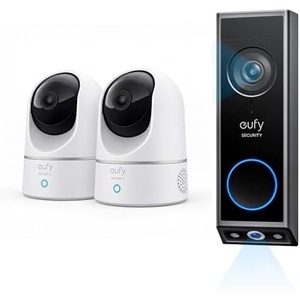 eufy Security Indoor Cam E220 2 Packs & Video Doorbell E340(Bundle)