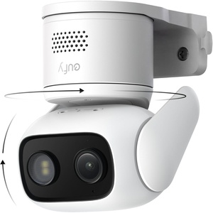 eufy Security Indoor/Outdoor Camera C31, IP66, Spotlight-Free Color Night Vision,360° Pan &Tilt, AutoTracking,AI Human/Vehicle/Pet/Cry Detection, 24/7 Recording,Dual External Antennas(No Subscription)(white)