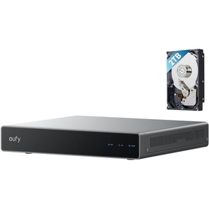 eufy Security Network Video Recorder S4 for Home Security Cameras, 8CH Up to 16CH, Local AI Agent, Smart Video Search, 2 TB HD, Up to 16 TB, 24/7 Recording, Only Works with eufy PoE Cams and Devices