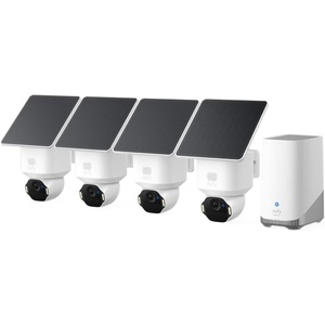 eufy Security SoloCam E42, 4-Cam Kit, 4K Solar Security Camera | AI Facial Recognition & Motion Tracking, Strobe Light, Pan & Tilt, Solar Powered, Built-in Local Storage (Up to 16TB)(4-Cam Kit)
