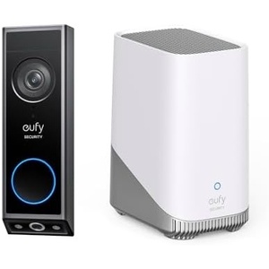 eufy Security Video Doorbell E340 (with HomeBase 3), 2K Full HD Dual Cameras&Head-to-Toe View,Wired/Battery Power,Delivery Guard,Color Night Vision,Two-Way Talk, Local Expandable Storage up to 16TB