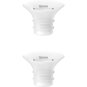 eufy Security Wearable Breast Pump S2/S2 Pro, 19mm Sizing Inserts (2-Pack) | Pump Replacement Parts: Silicone, Easy to Install, Comfortable and Precise Fit for Better suction and Efficient Pumping(15mm)