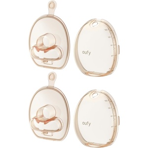 eufy Security Wearable Breast Pump S2/S2 Pro, 5oz Milk Container (2-Pack) | Pump Replacement Parts: BPA-Free, Reusable, Collects Up to 5 oz (150ml) Each, Compatible with S2/S2 Pro