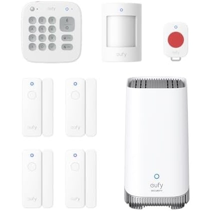 image:imageeufy Alarm System 8Piece Kit with Homebase 3 Wireless Smart Home or Business Security System Expandable Easy Setup App Control No Monthly fee