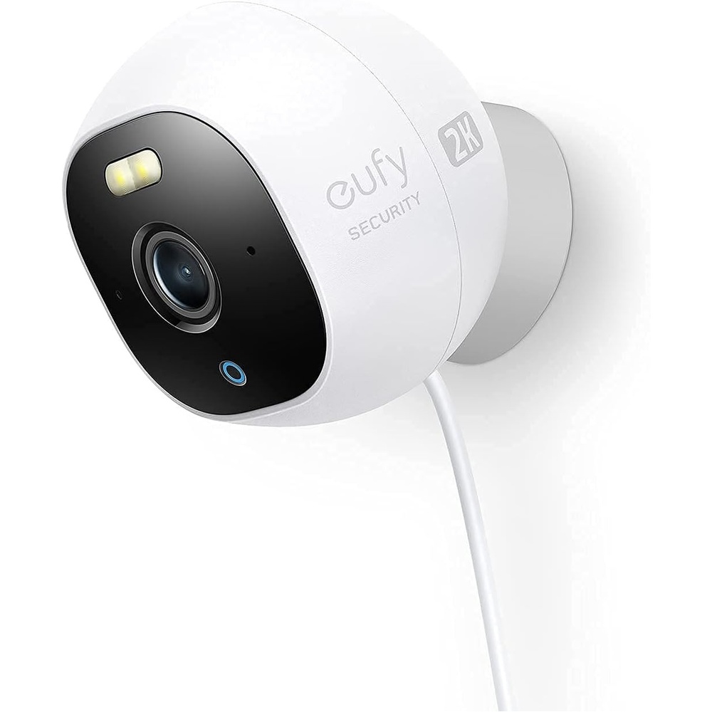 image:imageeufy Security Outdoor Cam E220 AllinOne Outdoor Security Camera with 2K Resolution Spotlight Color Night Vision No Monthly Fees Wired Camera IP67 Weatherproof Motion Only AlertRenewed