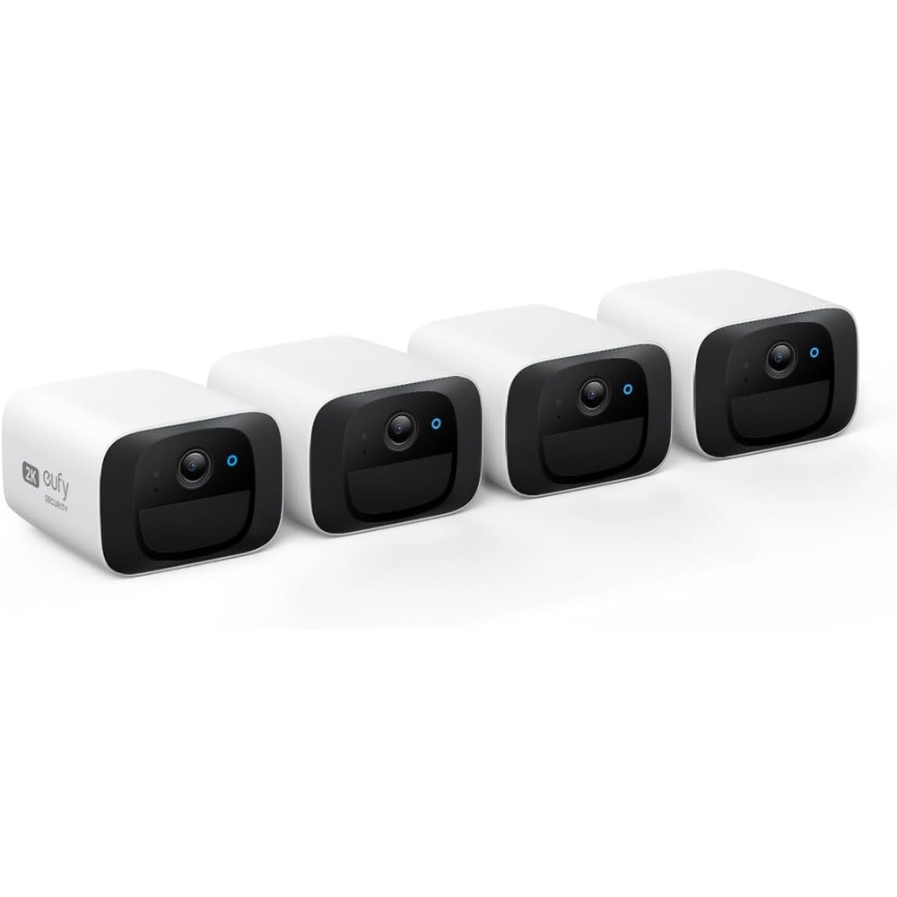 image:imageeufy Security SoloCam C210 4Cam Pack Wireless Outdoor Camera 2K Resolution No Monthly Fee Wireless 24 GHz WiFi HomeBase 3 Compatible Renewed4Cam Pack