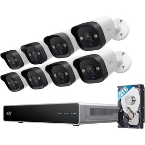 eufy PoE NVR System S4, 4-Cam, 2TB HDD, PoE Wired | 24/7 Recording, Up to 16CH, 2 Bullet-PTZ + 2 Bullet Cams, 360° PTZ, AI Auto Framing & Tracking, Smart Video Search(8 Bullet Cams)
