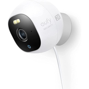 eufy Security Outdoor Cam E220, All-in-One Outdoor Security Camera with 2K Resolution, Spotlight, Color Night Vision, No Monthly Fees, Wired Camera, IP67 Weatherproof, Motion Only Alert(Renewed)