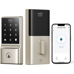 eufy Security Smart Lock C210, Keyless Entry Door Lock, Built-in WiFi Deadbolt, Smart Door Lock, No Bridge Required, Easy Installation, Touchscreen Keypad, App Remote Control, 4 AA Batteries Included(Nickel)