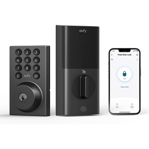 eufy Security Smart Lock C30, Keyless Entry Door Lock, Built-in WiFi Keypad Deadbolt for Front Door, No Bridge Required, Easy Installation, App Remote Control, Reliable Power, Traditional, Nickel(Black)