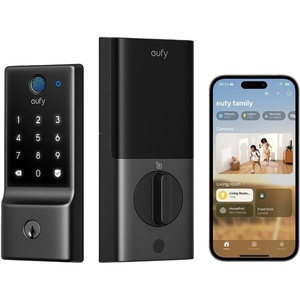 eufy Security Smart Lock E31, Fingerprint Keyless Entry Door Lock for Front Door, Built-in WiFi Deadbolt, App Control, Supports Matter, Apple Home, Alexa, Google, 10000mAh Battery, Auto Lock(Matter + WiFi + Fingerprint + 8 AA batteries)