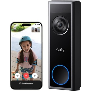 eufy Security Video Doorbell Camera C31, 2K FHD Battery or Hardwire Powered, Easy to Install, Quick-Release Battery, Live Video Call, 24/7 Recording, Human & Motion Detection, No Monthly Fee (Renewed)
