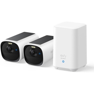 eufy Security eufyCam E40 2-Cam Kit, 2K MaxColor Night Vision，Built-in 16GB | Solar Security Camera, Integrated Solar Panel, Local Storage, No Monthly Fee, Easy Set-up, IP66，Advanced PIR and AI Detection(2-Cam Kit)