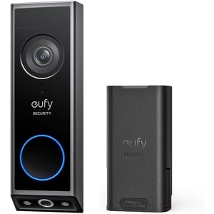 ufy Security Video Doorbell E340 (with Extra Backup Battery), Uninterrupted Use with Rechargeable Battery, Dual Cameras, 2K Full HD, No Monthly Fee (Renewed)
